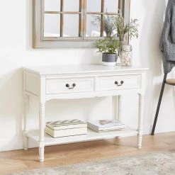 40 in. Cream Rectangle Wood Traditional Console Table by Litton Lane -Outlet Litton Lane Store antique ivory litton lane console tables 96211 31 1000