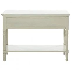 40 in. Cream Rectangle Wood Traditional Console Table by Litton Lane -Outlet Litton Lane Store antique ivory litton lane console tables 96211 66 1000