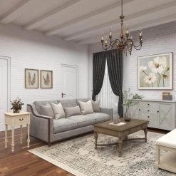 16 in. Cream 1 Drawer and 1 Shelf Large Rectangle Wood End Accent Table by Litton Lane -Outlet Litton Lane Store antique ivory litton lane end side tables 96199 d4 1000