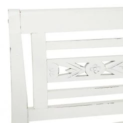 White Farmhouse Bench 36 in. x 40 in. x 22 in. by Litton Lane -Outlet Litton Lane Store antique white litton lane dining benches 37764 1f 1000