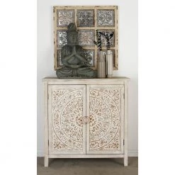 Beige Wood Farmhouse Cabinet by Litton Lane -Outlet Litton Lane Store beige litton lane accent cabinets 22646 31 1000