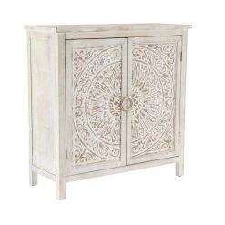 Beige Wood Farmhouse Cabinet by Litton Lane