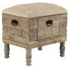 21 in. Beige Wood Farmhouse Storage Stool by Litton Lane