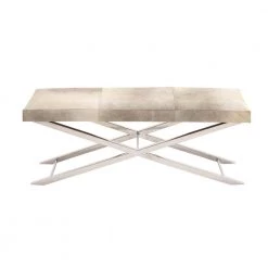 Beige Contemporary Bench 18 in. x 46 in. x 16 in. by Litton Lane