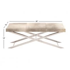 Beige Contemporary Bench 18 in. x 46 in. x 16 in. by Litton Lane -Outlet Litton Lane Store beige litton lane bedroom benches 042252 76 1000