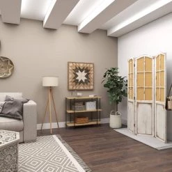 32 in. Beige Metal Contemporary Console Table by Litton Lane -Outlet Litton Lane Store beige litton lane console tables 37864 1f 1000