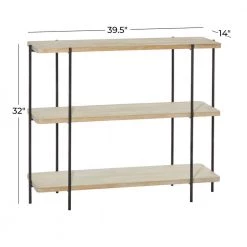 32 in. Beige Metal Contemporary Console Table by Litton Lane -Outlet Litton Lane Store beige litton lane console tables 37864 c3 1000