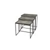 Grey Metal Vintage Accent Table (Set of 3) by Litton Lane -Outlet Litton Lane Store black gray litton lane coffee tables 81475 64 1000
