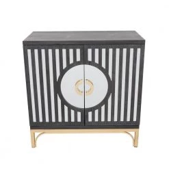 Black Wood Contemporary Cabinet by Litton Lane