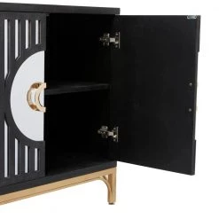 Black Wood Contemporary Cabinet by Litton Lane -Outlet Litton Lane Store black litton lane accent cabinets 040068 77 1000