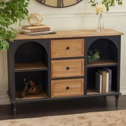 Brown Farmhouse Wood Cabinet by Litton Lane -Outlet Litton Lane Store black litton lane accent cabinets 041184 31 1000