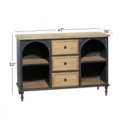 Brown Farmhouse Wood Cabinet by Litton Lane -Outlet Litton Lane Store black litton lane accent cabinets 041184 76 1000
