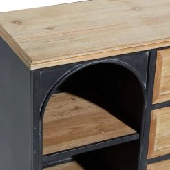 Brown Farmhouse Wood Cabinet by Litton Lane -Outlet Litton Lane Store black litton lane accent cabinets 041184 c3 1000