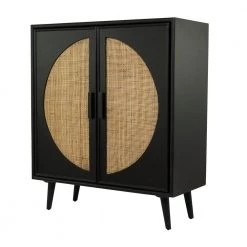 Black Wood Bohemian Cabinet by Litton Lane