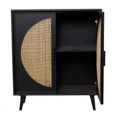 Black Wood Bohemian Cabinet by Litton Lane -Outlet Litton Lane Store black litton lane accent cabinets 042341 77 1000