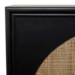 Black Wood Bohemian Cabinet by Litton Lane -Outlet Litton Lane Store black litton lane accent cabinets 042341 fa 1000