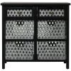 Black Metal Farmhouse Cabinet by Litton Lane -Outlet Litton Lane Store black litton lane accent cabinets 042699 64 1000