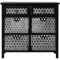 Black Metal Farmhouse Cabinet by Litton Lane