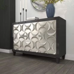 Black Wood Modern Cabinet by Litton Lane -Outlet Litton Lane Store black litton lane accent cabinets 39874 1f 1000