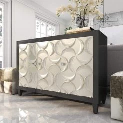 Black Wood Modern Cabinet by Litton Lane -Outlet Litton Lane Store black litton lane accent cabinets 39874 4f 1000