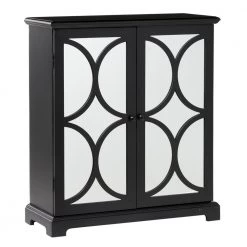 Black Wood Glam Cabinet by Litton Lane