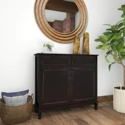Black Wood Traditional Cabinet by Litton Lane -Outlet Litton Lane Store black litton lane accent cabinets 96371 4f 1000