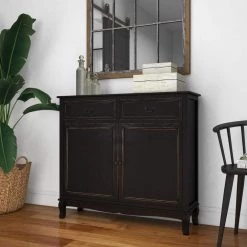 Black Wood Traditional Cabinet by Litton Lane -Outlet Litton Lane Store black litton lane accent cabinets 96371 77 1000