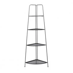 27 in. Black Metal Contemporary 4 Shelf Bakers Rack by Litton Lane