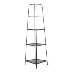 27 in. Black Metal Contemporary 4 Shelf Bakers Rack by Litton Lane -Outlet Litton Lane Store black litton lane baker s racks 040011 66 1000
