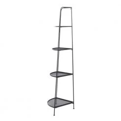 27 in. Black Metal Contemporary 4 Shelf Bakers Rack by Litton Lane -Outlet Litton Lane Store black litton lane baker s racks 040011 c3 1000