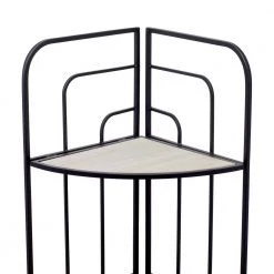 51 in. Black Metal Modern 4 Shelf Bakers Rack by Litton Lane -Outlet Litton Lane Store black litton lane baker s racks 040621 44 1000