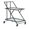 Black Industrial Bar Cart, 25 in. x 18 in. x 32 in. by Litton Lane -Outlet Litton Lane Store black litton lane bar carts 040170 64 1000