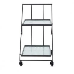 Black Industrial Bar Cart, 25 in. x 18 in. x 32 in. by Litton Lane -Outlet Litton Lane Store black litton lane bar carts 040170 c3 1000