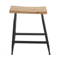 19 in. Black Metal Industrial Counter Stool by Litton Lane -Outlet Litton Lane Store black litton lane bar stools 041639 66 1000