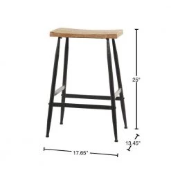 25 in. Black Metal Industrial Counter Stool by Litton Lane -Outlet Litton Lane Store black litton lane bar stools 041640 40 1000