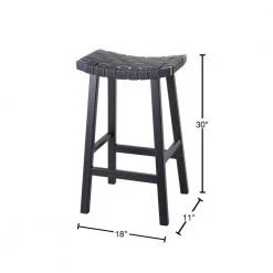 30 In. Black Birch Rustic Bar Stool by Litton Lane -Outlet Litton Lane Store black litton lane bar stools 042174 40 1000