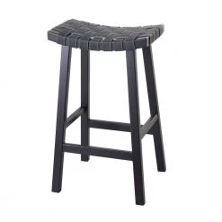 30 In. Black Birch Rustic Bar Stool by Litton Lane