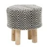 17 in. Black Wood Bohemian Stool by Litton Lane