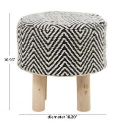 17 in. Black Wood Bohemian Stool by Litton Lane -Outlet Litton Lane Store black litton lane bar stools 042612 66 1000