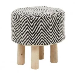 17 in. Black Wood Bohemian Stool by Litton Lane -Outlet Litton Lane Store black litton lane bar stools 042612 c3 1000