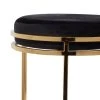 14 in. Black Contemporary Canvas Stool by Litton Lane