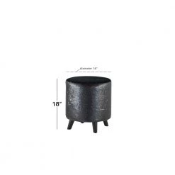 16 in. Black Wood Contemporary Stool by Litton Lane -Outlet Litton Lane Store black litton lane bar stools 53750 76 1000