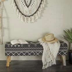 Black Upholstered Bench 18 in. x 33 in. x 15 in. by Litton Lane 13 Black Upholstered Bench 18 in. x 33 in. x 15 in. by Litton Lane -Outlet Litton Lane Store black litton lane bedroom benches 041607 31 1000