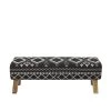 Black Upholstered Bench 18 in. x 33 in. x 15 in. by Litton Lane -Outlet Litton Lane Store black litton lane bedroom benches 041607 64 1000
