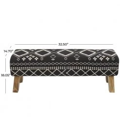 Black Upholstered Bench 18 in. x 33 in. x 15 in. by Litton Lane 12 Black Upholstered Bench 18 in. x 33 in. x 15 in. by Litton Lane -Outlet Litton Lane Store black litton lane bedroom benches 041607 c3 1000