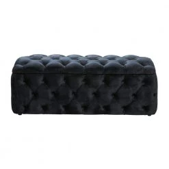 Black Traditional Bench 16 in. x 47 in. x 23 in. by Litton Lane -Outlet Litton Lane Store black litton lane bedroom benches 90677 4f 1000