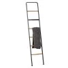 72 in. Black Metal Contemporary Ladder by Litton Lane -Outlet Litton Lane Store black litton lane bookcases bookshelves 37877 64 1000
