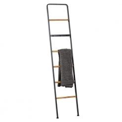 72 in. Black Metal Contemporary Ladder by Litton Lane
