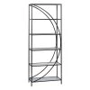 70 in. Black Metal Industrial 5 Shelf Shelving Unit by Litton Lane