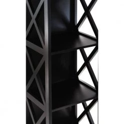 39 in. Black Wood Traditional 3 Shelf Shelving Unit by Litton Lane -Outlet Litton Lane Store black litton lane bookcases bookshelves 62683 44 1000